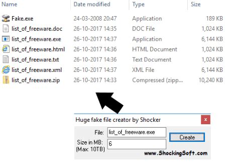 usb falso crear archivos falsos